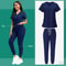 High-Quality Scrubs Women Set, V-Neck Uniform Top & Jogger Pants with Drawstring Waist, SPA, Dental, Veterinary & Clinic