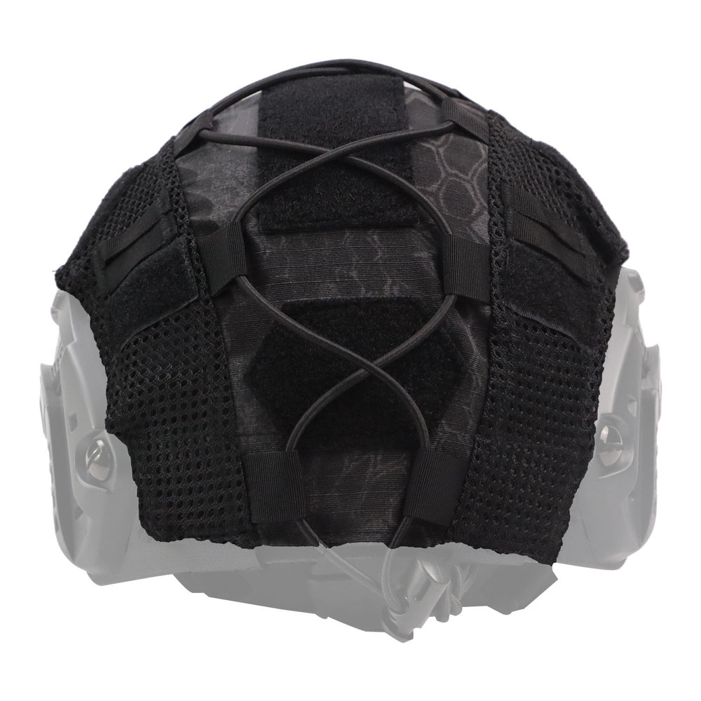 Airsoft Tactical Helmet Cover for MH PJ BJ Fast OPS Core, Camouflage Military Cloth Shell with Adjustable Elastic Cord