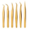 6PCS False Eyelash Tweezers Set for Fake Fan Lashes Extensions – Eyebrow Planting Clip, Eyelash Tongs, Makeup Nail Tools