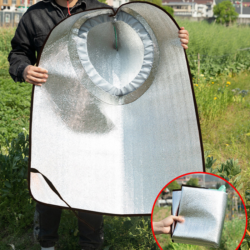 Sun Rain Protection Hooded Cape Breathable UV Hat For Farming Gardening With Wide Brim Neck Cove 2