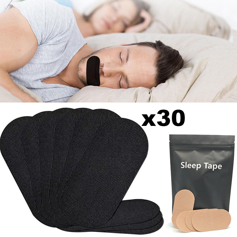 30pcs/bag Anti Snoring Mouth Tape – Adult Night Sleeping Mouth Breath Improvement Sticker to Reduce Dry Mouth & Promote