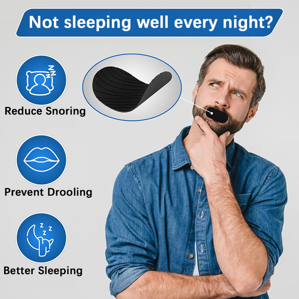 30pcs/bag Anti Snoring Mouth Tape – Adult Night Sleeping Mouth Breath Improvement Sticker to Reduce Dry Mouth & Promote