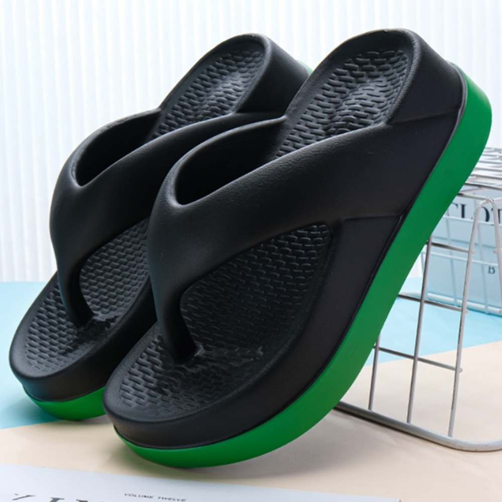 Women Flip Flops, Popular Design Casual Platform Sandals, Non-Slip Outdoor Slippers with High Elastic Support