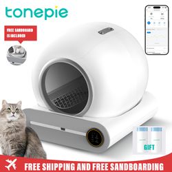 tonepie 65l automatic smart cat litter box – self-cleaning, fully enclosed pet toilet with app control