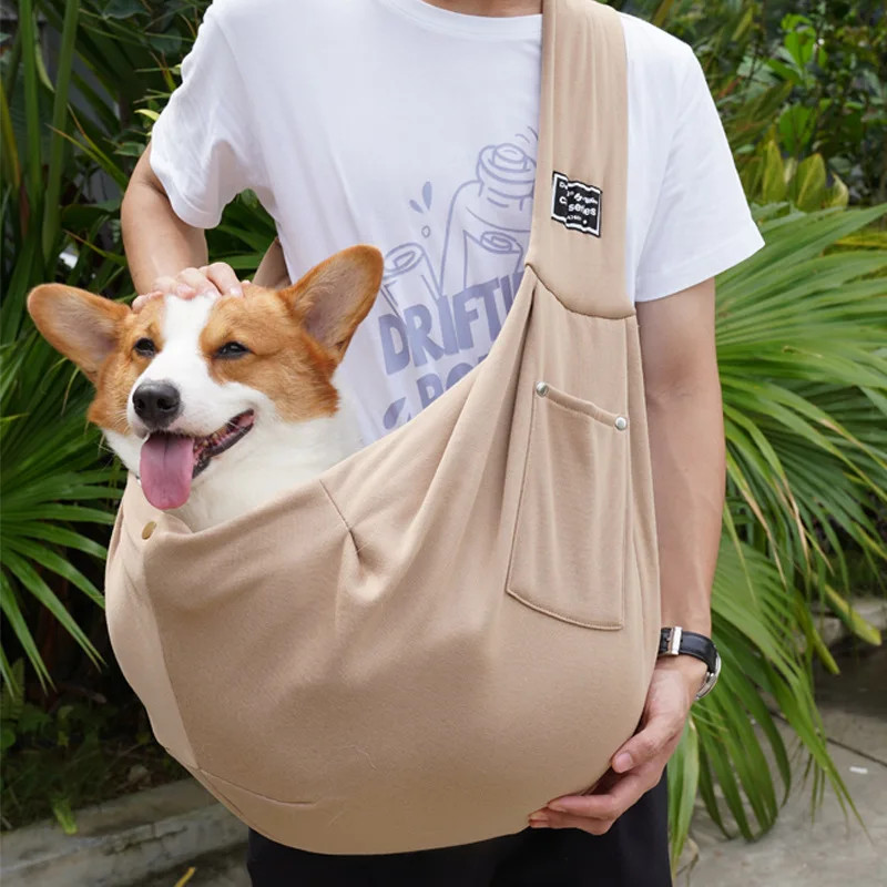 Comfortable Dog Bag – Pet Crossbody Shoulder Bag for Outdoor Travel, Portable Cat & Puppy Sling Carrier – Hands-Free Pet