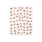1 Piece Kawaii Red Cherry Bow Nail Stickers 5D Cute Fruit Design Adhesive Decorative Stickers for High-Quality Nail Art