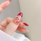 1 Piece Kawaii Red Cherry Bow Nail Stickers 5D Cute Fruit Design Adhesive Decorative Stickers for High-Quality Nail Art