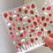 1 Piece Kawaii Red Cherry Bow Nail Stickers 5D Cute Fruit Design Adhesive Decorative Stickers for High-Quality Nail Art