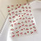 1 Piece Kawaii Red Cherry Bow Nail Stickers 5D Cute Fruit Design Adhesive Decorative Stickers for High-Quality Nail Art