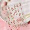 1 Piece Kawaii Red Cherry Bow Nail Stickers 5D Cute Fruit Design Adhesive Decorative Stickers for High-Quality Nail Art
