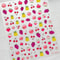 1 Piece Kawaii Red Cherry Bow Nail Stickers 5D Cute Fruit Design Adhesive Decorative Stickers for High-Quality Nail Art