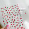 1 Piece Kawaii Red Cherry Bow Nail Stickers 5D Cute Fruit Design Adhesive Decorative Stickers for High-Quality Nail Art