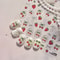 1 Piece Kawaii Red Cherry Bow Nail Stickers 5D Cute Fruit Design Adhesive Decorative Stickers for High-Quality Nail Art