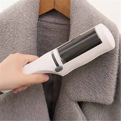 reusable electrostatic pet hair & dust remover brush, static lint cleaner sweeper for clothes, furniture & travel clean