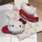 Hello Kitty Hair Clip With Red Bow Kawaii Anime Plush Headwear Cute Fashion Hairband Decoration For 3