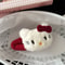 Hello Kitty Hair Clip With Red Bow Kawaii Anime Plush Headwear Cute Fashion Hairband Decoration For 6