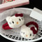 Hello Kitty Hair Clip With Red Bow Kawaii Anime Plush Headwear Cute Fashion Hairband Decoration For 5