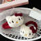 Hello Kitty Hair Clip With Red Bow Kawaii Anime Plush Headwear Cute Fashion Hairband Decoration For 8