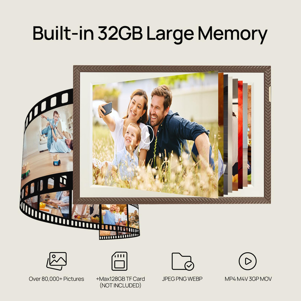 ARZOPA 10.1 Smart WiFi Digital Photo Frame 32GB, IPS Touch Screen, Auto Sync