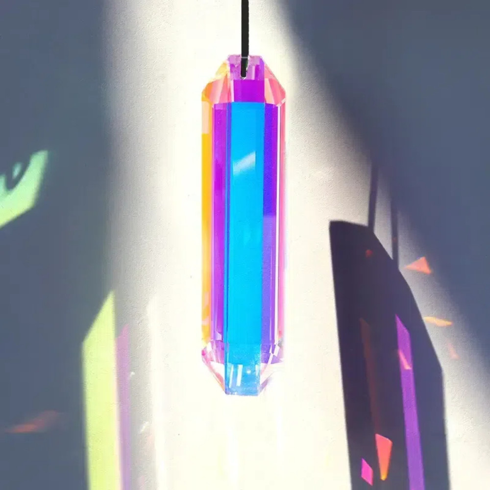 2 Pcs Crystal Rainbow Sun Catcher Prisms Stunning Window & Garden Decor