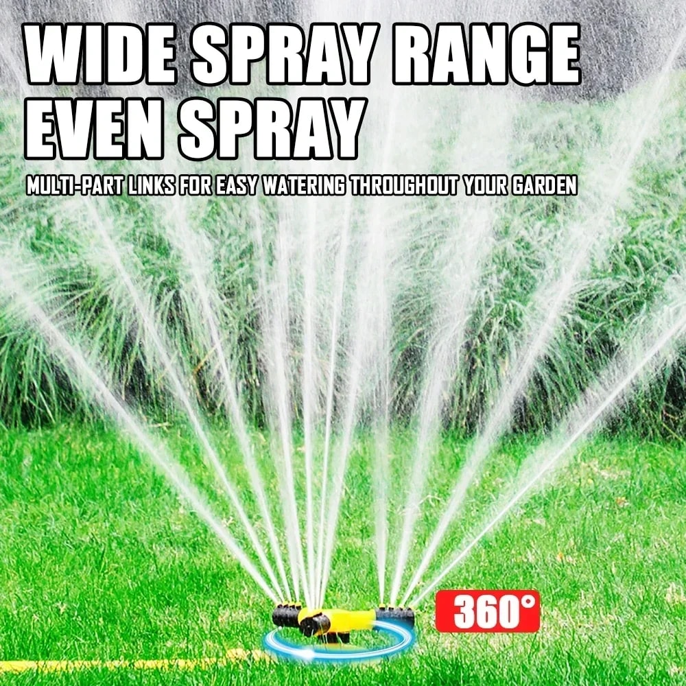 360 Degree Automatic Rotating Garden Lawn Sprinkler Large Area Coverage Water Sprayer For Yard Law 2