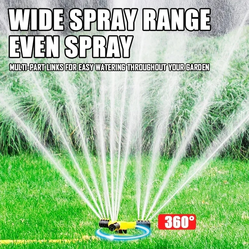 360 Degree Automatic Rotating Garden Lawn Sprinkler Large Area Coverage Water Sprayer For Yard Law 2