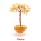 Crystal Money Tree, Glass Potted Plant with Natural Citrine, Amethyst & Chakra Quartz, Feng Shui Home Office Decor