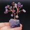 Natural Gemstone Crystal Money Lucky Tree, Feng Shui Raw Stone Base for Home, Office Desk & Living Room Decor