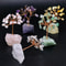 Natural Gemstone Crystal Money Lucky Tree, Feng Shui Raw Stone Base for Home, Office Desk & Living Room Decor