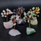 Natural Gemstone Crystal Money Lucky Tree, Feng Shui Raw Stone Base for Home, Office Desk & Living Room Decor