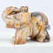 Hand Carved Gemstone Elephant Figurine – Natural Stone Amethyst Mini Animal Statue for Crystal Craft, Chakra Meditation
