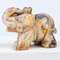 Hand Carved Gemstone Elephant Figurine – Natural Stone Amethyst Mini Animal Statue for Crystal Craft, Chakra Meditation