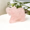 Hand Carved Gemstone Elephant Figurine – Natural Stone Amethyst Mini Animal Statue for Crystal Craft, Chakra Meditation