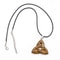 Natural Stone Irish Celtic Knot Pendant, Reiki Healing Crystal, Triangle Flower Amulet for DIY Jewelry Making Necklace