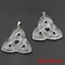 Natural Stone Irish Celtic Knot Pendant, Reiki Healing Crystal, Triangle Flower Amulet for DIY Jewelry Making Necklace