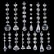 10pcs Acrylic Crystal Beads Pendant Garland, Elegant Wedding & Party Decor, Chandelier Hanging DIY Decor for Tables