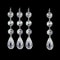 10pcs Acrylic Crystal Beads Pendant Garland, Elegant Wedding & Party Decor, Chandelier Hanging DIY Decor for Tables