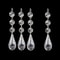 10pcs Acrylic Crystal Beads Pendant Garland, Elegant Wedding & Party Decor, Chandelier Hanging DIY Decor for Tables