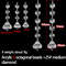 10pcs Acrylic Crystal Beads Pendant Garland, Elegant Wedding & Party Decor, Chandelier Hanging DIY Decor for Tables