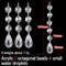 10pcs Acrylic Crystal Beads Pendant Garland, Elegant Wedding & Party Decor, Chandelier Hanging DIY Decor for Tables