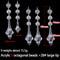 10pcs Acrylic Crystal Beads Pendant Garland, Elegant Wedding & Party Decor, Chandelier Hanging DIY Decor for Tables