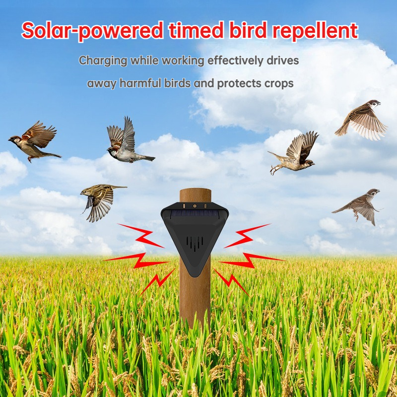 Solar Alarm Lamp Siren Wireless Motion Sensor Outdoor Waterproof 129dB Alarm Light Drive Away Wolf  2