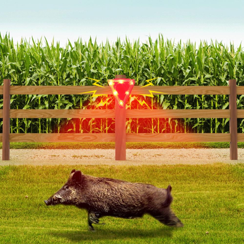 Solar Alarm Lamp Siren Wireless Motion Sensor Outdoor Waterproof 129dB Alarm Light Drive Away Wolf  3