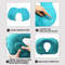 UShape Travel Pillow For Airplane Car  Outdoor Portable Foldable  FastInflating Comfort Pillow 4