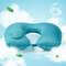 UShape Travel Pillow For Airplane Car  Outdoor Portable Foldable  FastInflating Comfort Pillow 0