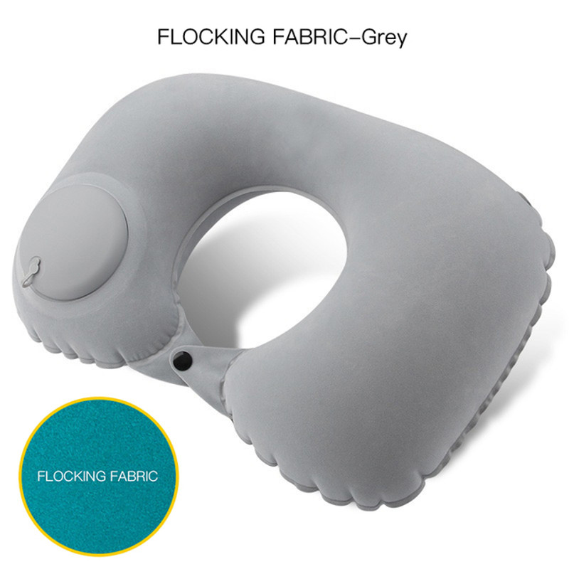UShape Travel Pillow For Airplane Car  Outdoor Portable Foldable  FastInflating Comfort Pillow 7
