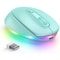 Rechargeable RGB Wireless Gaming Mouse, Quiet Click, Portable Ergonomic LED Mouse for Laptop, Office, Home Use