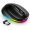 Rechargeable RGB Wireless Gaming Mouse, Quiet Click, Portable Ergonomic LED Mouse for Laptop, Office, Home Use