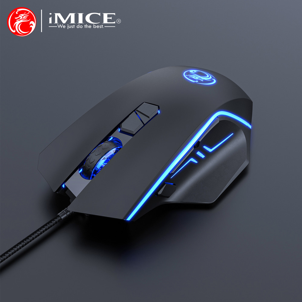 High Precision USB Gaming Mouse Backlit Wired Optical Mice, DPI Adjustable, 8 Button Mouse for Office and Laptop Use