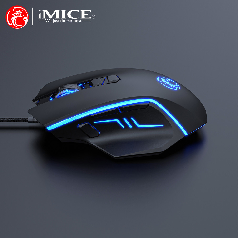 High Precision USB Gaming Mouse Backlit Wired Optical Mice, DPI Adjustable, 8 Button Mouse for Office and Laptop Use